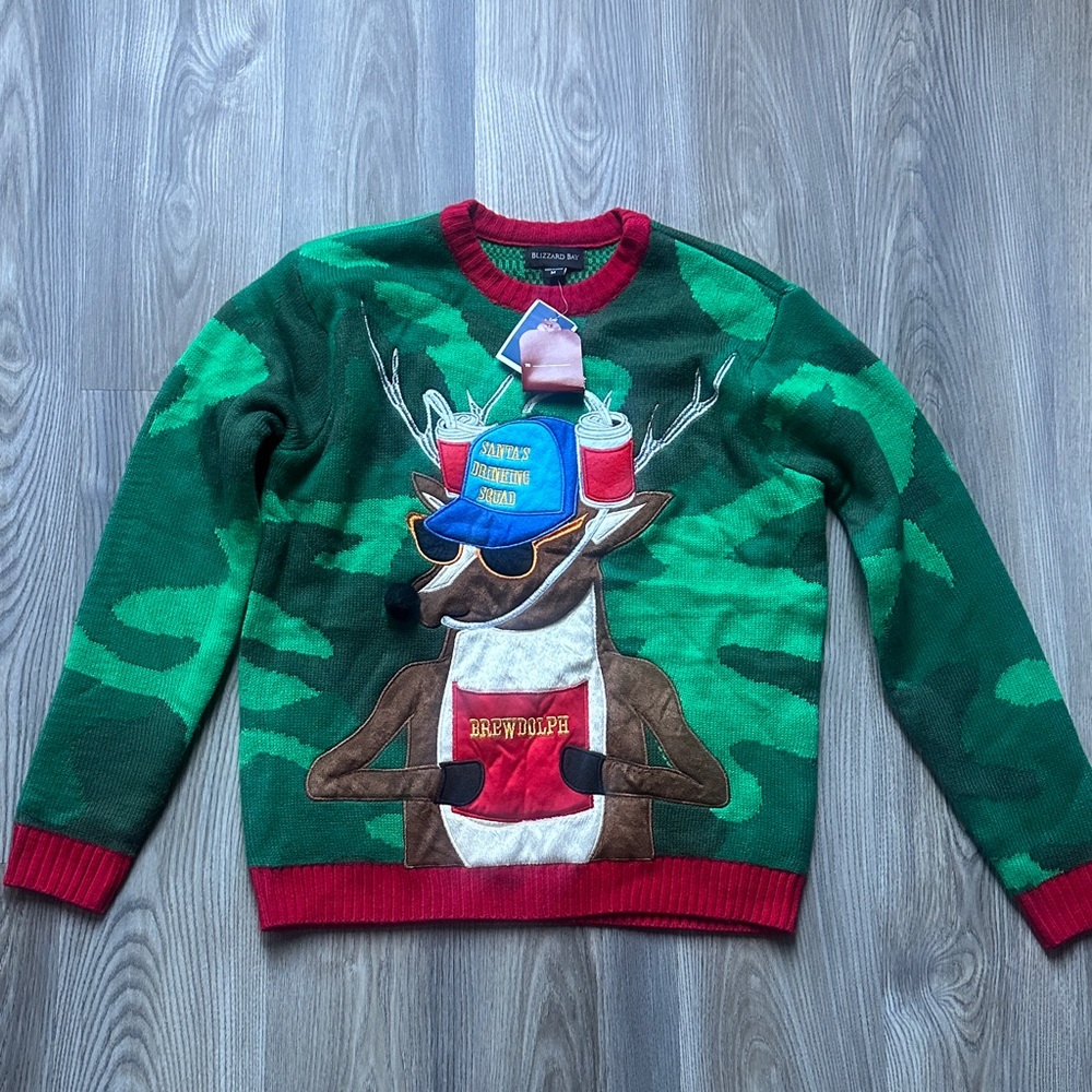 Green and Red Unisex Sweater